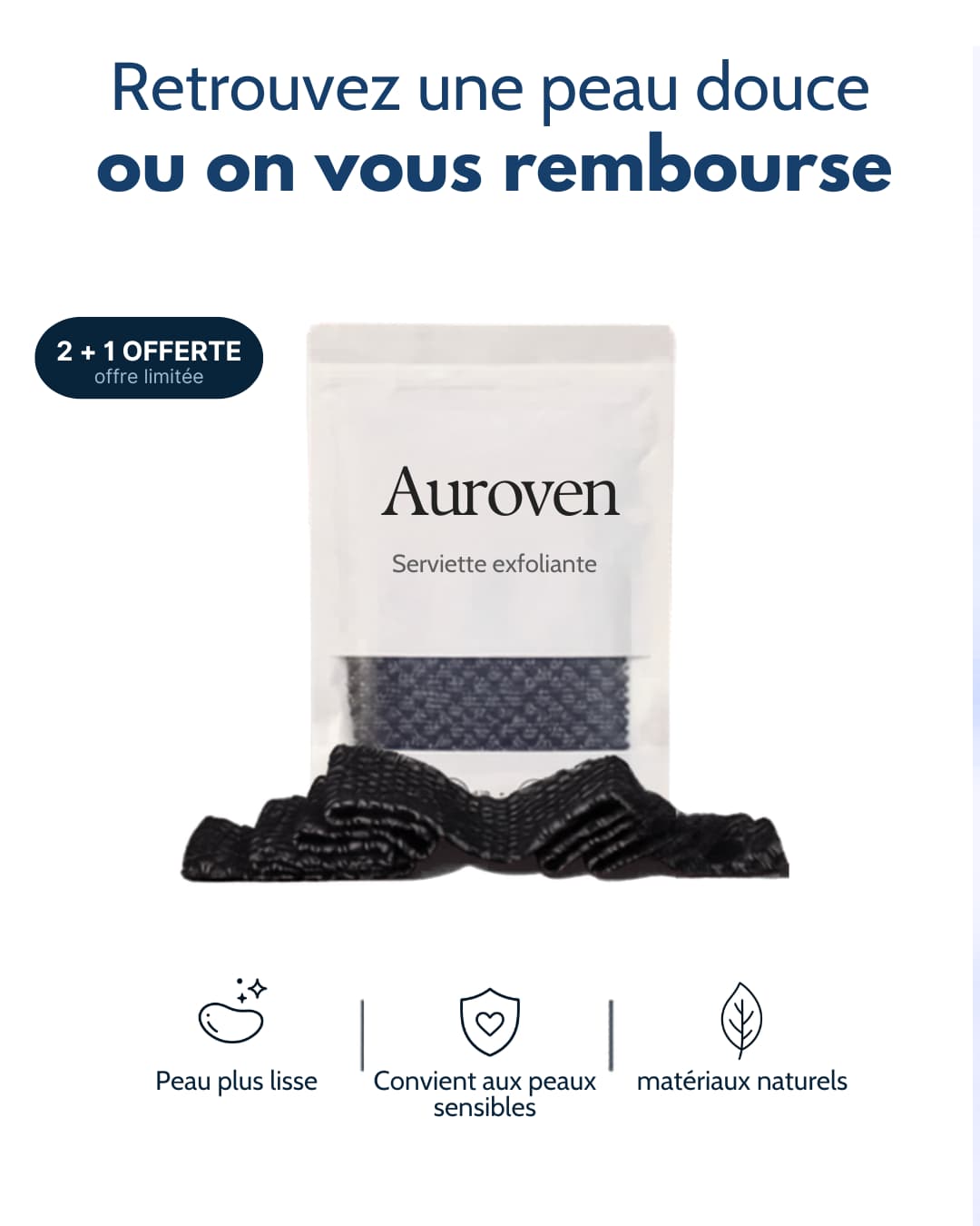 Serviette de douche exfoliante Auroven